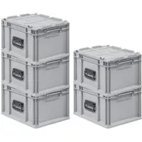 Proregal 5x Eurobox NextGen Portable | HxBxT 23,5x30x40cm | 20 Liter | Eurobehälter, Transportbox, Transportbehälter, Stapelbehälter