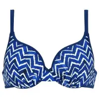 Naturana Badmode Gemoldefer Bikini BH Dames | Grösse: 42C | Farbe: Blau/Weiß