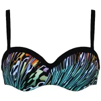 Naturana Badmode Gemoldefer Bikini BH Dames | Grösse: 40C | Farbe: Schwarz/Mehrfarbig