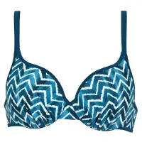 Naturana Badmode Gemoldefer Bikini BH Dames | Grösse: 38E | Farbe: Grün/Weiß