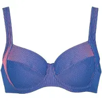 Naturana Badmode Gemoldefer Bikini BH Dames | Grösse: 42B | Farbe: Blau/Pink