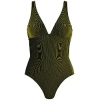 Naturana Badmode Badeanzüge Dames | Grösse: 42 | Farbe: Schwarz/Gelb