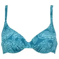 Naturana Badmode Gemoldefer Bikini BH Dames | Grösse: 46D | Farbe: Blau/Grün