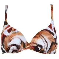Naturana Badmode Gemoldefer Bikini BH Dames | Grösse: 42E | Farbe: Schwarz/Braun