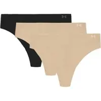 Under Armour 3er Pack Pure Stretch No-Show Solid String Damen 996 - hue 500 w/black XS