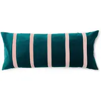 Essenza Dekokissen Isole Dark Teal / Pink (40 x 90 cm)