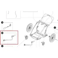 Thule Deichsel für Sport 2 & Cross 2 Kinderanhänger