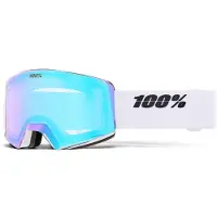 100% Skibrille Snow Goggle NORG HiPER,White- Mirror Black Lens