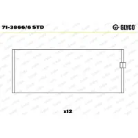 GLYCO 71-3866/6 STD Pleuellager für DAF XF 95 85 CF 95 XF CF 85