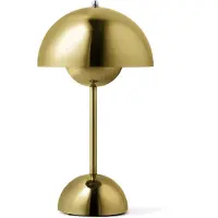 &tradition Flowerpot VP9 LED-Akku-Tischlampe, messing - &TRADITION &Tradition, Flowerpot VP9, dimmbar, Gold / Messing, für Wohnzimmer, Kunststoff, Design