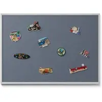 Tulup Magnettafel Wanddekoration Magnettafel bedruckt Kühle Graue Farbe 100x70 cm Magnetboard für Reisemagnete Silberner Rahmen