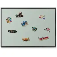 Tulup MAGNETTAFEL 100x70 cm Schwarzer Rahmen Seladongrün