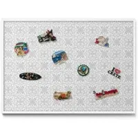Tulup Magnettafel Metall Magnettafel Gerahmt Regelmäßiges Ornamentmuster 100x70 cm Magnettafel Dekorativ Bedruckt Weißer Rahmen