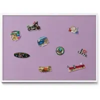 Tulup MAGNETTAFEL 100x70 cm Weißer Rahmen Pastelllila