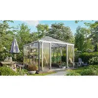 Pergart Vitavia Gewächshaus "Kingston" inkl. Ready2Grow Zubehör-Set aluminium eloxiert 10,2 m² 10 mm HKP