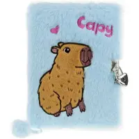 Tinka - Diary Plush Capybara Blue with Lock