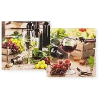 Home Fashion , In Vino Veritas, Cocktail-Servietten 25 cm x 25 cm, im Viertelfalz, 2 Designs je Packung, 10+10 Stück pro Pack, 12 Pack pro Karton