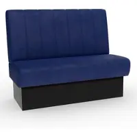 BIG Möbel Bistro Sitzbank Classic | 100 cm | Samtstoff in Blau | Vertikal | Dinerbank