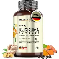 WeightWorld Kurkumin mit Ingwer und schwarzem Pfeffer 500 mg 180 Kapseln