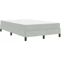 vidaXL Boxspringbett mit Matratze Hellgrau 120 x 200 cm Stoff