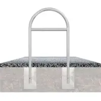 SCHAKE Rundbügel aus Stahlrohr Ø 48 x 2,5 mm Breite: 650 mm, Höhe: 1200 mm + Querholm, zum Einbetonieren