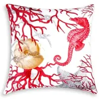 Excelsa Dekokissen Coral Baumwolle 45x45 cm mehrfarbig