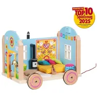 Goki Wohnwagen Spielzeug Holz Camper mit Zubehör mehrfarbig