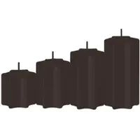 Kopschitz Kerzen 4er Set Sternkerzen abgestuft Chocolate Schokolade Ø 60 mm