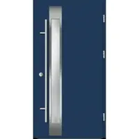Haustuerenland.de Flügelüberdeckende Aluminium Haustür "SABRINA" 82 mm RC2 Saphirblau RAL 5003 beidseitig außen öffnend DIN rechts