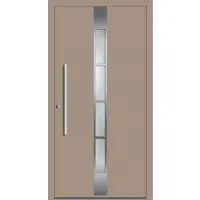 Haustuerenland.de SCHÜCO ADS 75.SI Haustür Aluminium "WENKE" Graubeige RAL 1019 innen öffnend DIN links