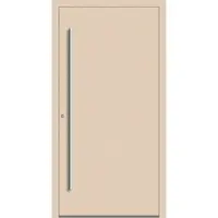 Haustuerenland.de Aluminium Haustür "VALERIA" 90 mm RC2 Hellelfenbein RAL 1015 beidseitig innen öffnend DIN links