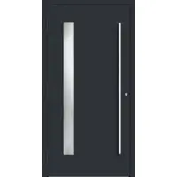 Haustuerenland.de Aluminium Haustür nach Maß "PALOMA" 90 mm RC2 Anthrazit RAL 7016 beidseitig außen öffnend DIN links
