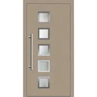 Haustuerenland.de Haustür "STELLA" 79 mm RC3 Graubeige RAL 1019 innen öffnend DIN links