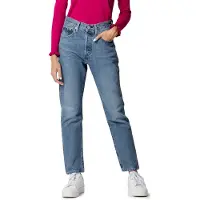 Levi's 501 Crop Jeans Med Indigo Größe: W26L28 | Straight Jeans Outlet | Damen | Blau