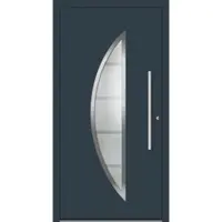 Haustuerenland.de Aluminium Haustür nach Maß "SUSAN" 60 mm RC2 Anthrazit RAL 7016 beidseitig innen öffnend DIN rechts
