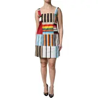 Dolce&Gabbana Patchwork gestreiftes Minikleid