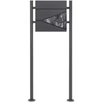 ML-Design ECD Germany Briefkasten Stahl Anthrazit mit Ständer Anthrazit