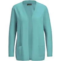 Goldner Strickjacke "Cardigan in langer offener Form" Aufwendig in Form gestrickt