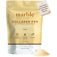 Marble Collagen Pro – Vanilla |Reines Weidekollagen mit Vitamin C, Zink & Biotin 450 g Pulver