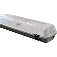 Heitronic HEIT BR-321188 - Wannenleuchte, 2-flg, ohne LED-Röhre, 600 mm, IP65