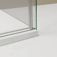 Bernstein Eckdusche mit Schiebetür NT806 FLEX Klarglas Chrom 6mm 100cm Seitenwand 100cm Seitenwand 130cm Schiebetür
