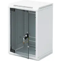Malmbergs 10" Wandschrank, 4HE, 1 teilig, grau