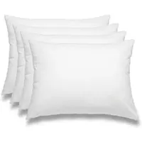Wometo 4er Set Federkissen 100% Federn 40x60 - 600g OEKO-TEX Kissen Füllkissen Bezug Baumwolle weiß / Innenkissen / Kissenfüllung / kleine Kopfkissen / Sofak
