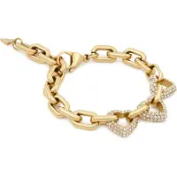 GUESS JUBB06012JWYGL Damen-Armband Multi Pavé Hearts Weiß/Goldfarben