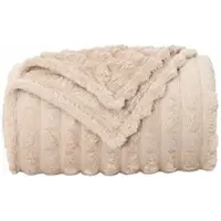 vidaXL Wohndecke Beige 200 x 150 cm 0.75 kg Fleece