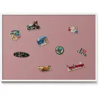 Tulup MAGNETTAFEL 100x70 cm Weißer Rahmen Pastellrosa