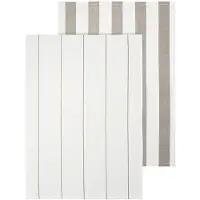 Blomus Geschirrtuch Taulo Streifen White / Mourning Dove 50 x 70 cm (2er Set)