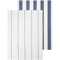 Blomus Geschirrtuch Taulo Streifen White / Mazarine Blue 50 x 70 cm (2er Set)