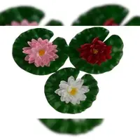 Kaemingk Lotusblüten weiß rosa rot schwimmende Blätter Deko Ø 14 cm 3er Set