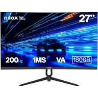 Nilox NXM27CRV2001, 68,6 cm (27"), 1920 x 1080 Pixel, Full HD, LED, 1 ms, Schwarz
